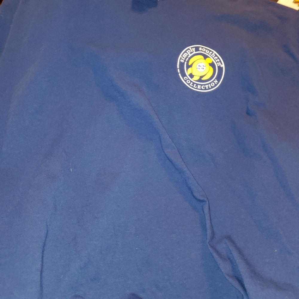 Navy sunflower turtle shirt